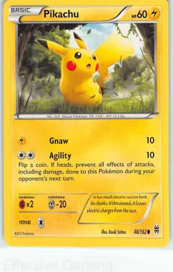 Pikachu 48/162 Common BREAKthrough Pokemon NM Saitou - Image 1