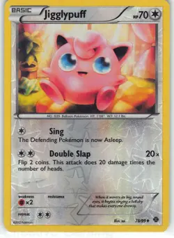 Jigglypuff 78/99 Uncommon Next Destinies Pokemon Reverse Holo LP sui - Image 1