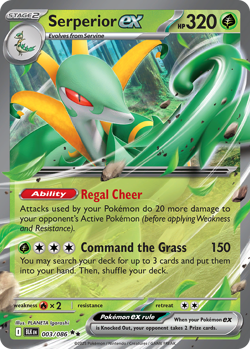 Serperior ex 003/086 Double Rare Black Bolt Pokemon NM - Image 1
