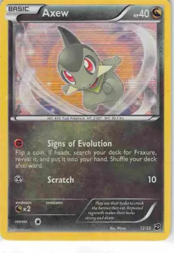 Axew 12/20 Holo Rare Dragon Vault Pokemon LP - Image 1