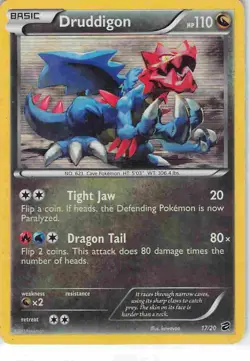 Druddigon 17/20 Holo Rare Dragon Vault Pokemon LP - Image 1