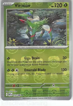 Virizion 010/086 Masterball Reverse Holo White Flare Pokemon Holo NM Chen - Image 1