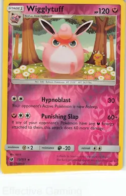 Wigglytuff 72/111 Rare Crimson Invasion Pokemon Reverse Holo LP 313 - Image 1