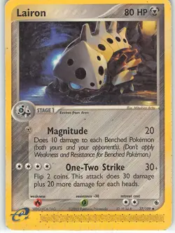 Lairon 37/109 Uncommon Ruby & Sapphire Pokemon MP Arita - Image 1