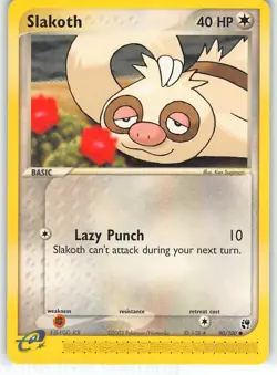 Slakoth 80/100 Common Sandstorm Pokemon LP Sugimori - Image 1