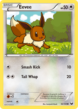 Eevee 84/108 Common Dark Explorers Pokemon NM Kizuki - Image 1