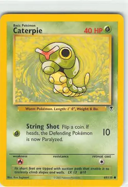 Caterpie 69/110 Common Legendary Collection Pokemon LP Sugimori - Image 1
