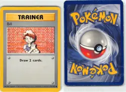Bill 91/102 Common Base Set Unlimited Pokemon MP Sugimori - Image 3