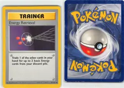 Energy Retrieval 81/102 Uncommon Base Set Unlimited Pokemon MP Kinebuchi - Image 3