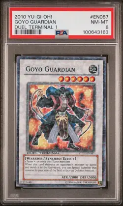 2010 YU-GI-OH! DUEL TERMINAL 1 #EN087 GOYO GUARDIAN PSA 8 - Image 1