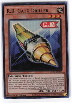 R.B. Ga10 Driller Super Rare DUAD-EN090 Duelist's Advance NM YuGiOh - Image 1