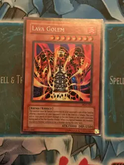 Yugioh Lava Golem PGD-107 Secret Rare DMG Unlimited Edition - Image 1