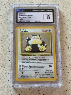 Snorlax - Pokemon Jungle Holo Rare 11/64, NM/Mint (CGC 8) Vintage WOTC - Image 1