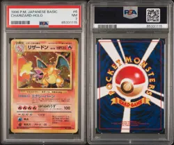 1996 POKEMON BASE SET JAPANESE #6 CHARIZARD-HOLO PSA 7 Free Shipping - Image 3