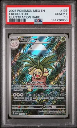 Pokemon TCG Exeggutor 135/132 Mega Evolution Illustration Rare PSA 10 - Image 1