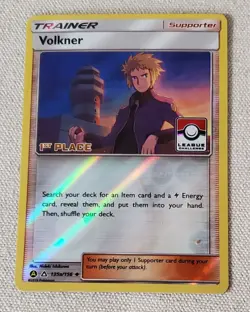 POKEMON VOLKNER 135a/156 LEAGUE CHALLENGE PROMO 1st 2nd PLACE ULTRA PRISM EX-NM - Image 2