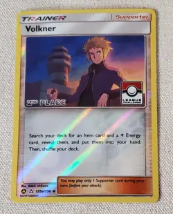 POKEMON VOLKNER 135a/156 LEAGUE CHALLENGE PROMO 1st 2nd PLACE ULTRA PRISM EX-NM - Image 4