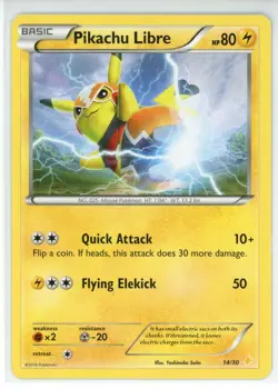 Pikachu Libre 14/30 XY Trainer Kit: Pikachu Libre & Suicune Pokemon - Image 1