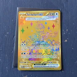 Pokemon TCG Terapagos EX Hyper Rare Stellar Crown Card 173/142 Holo pack fresh - Image 1