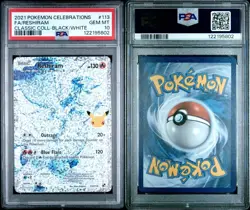 2021 Pokemon Celebrations Classic Collection 113 Full Art/Reshiram PSA 10 - Image 3