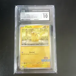 POKEMON CGC 10 PIKACHU ILLUSTRATION CONTEST WINNER 2024 #214 PROMO - Image 1