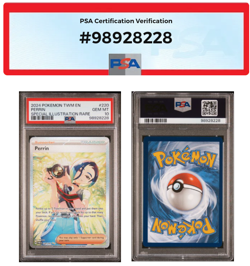 2024 POKEMON TWN EN 220 PERRIN SPECIAL ILLUSTRATION RARE GEM MT 10 - Image 2