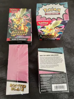 Lot of 4x New Pokemon TCG Mega Evolution Ascended Heroes Booster Bundle Boxes - Image 2