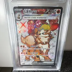 Pokemon TCG Arcanine ex 141/130 SR Full Art EX Holo 2025 Chinese BCTC 9.5 280HP - Image 2