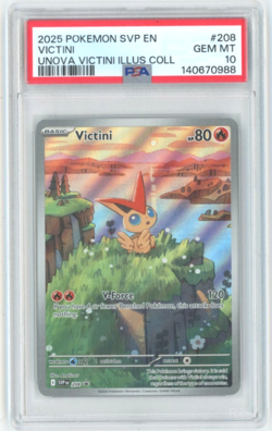 PSA 10 2025 Pokemon SVP EN-SV Black Star Promo #208 Victini Unova Illus Coll - Image 1