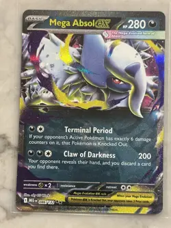 Pokemon TCG Mega Absol EX 086/132 Mega Evolution Holo Rare NM MINT - Image 1