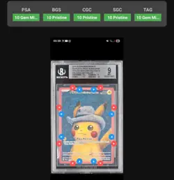 2023 Pokemon Pikachu Van Gogh Grey Felt Hat Promo #085 BGS 9 - Probable PSA 10 - Image 3