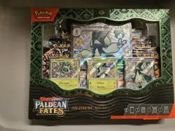 Pokemon TCG Scarlet & Violet Paldean Fates Meowscarada EX Premium Factory Sealed 820650856341 - Image 1