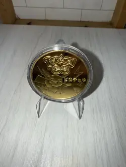 Pokemon Eevee & Pikachu Collectible Coin Gold Metal Medallion Pokemon TCG - Image 3