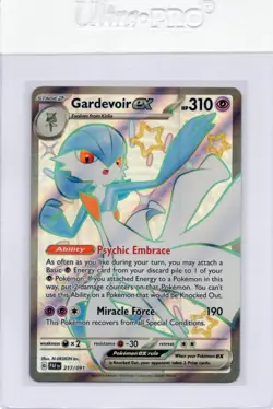 POKEMON PALDEAN FATES GARDEVOIR EX 217/091 TCG HOLO - Image 1