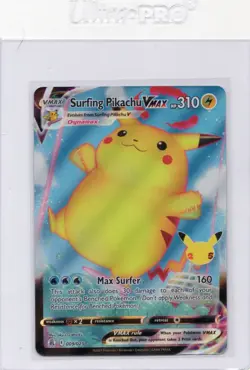 Surfing Pikachu VMAX 009/025 Holo VMAX Rare Celebrations Pokemon NM - Image 1