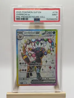 2025 POKEMON SVP EN-SV BLACK STAR PROMO #176 UMBREON EX PSA 9 - Image 1