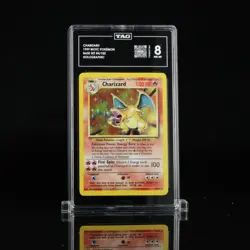 1999 Pokemon Base Set Charizard Holo #4 4/102 TAG 8 Near MINT - Image 1