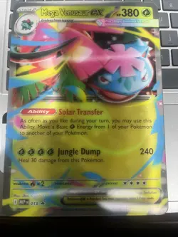 Mega Venusaur ex 013 JUMBO PROMO LENTICULAR HOLO Mega Evolution Pokemon English - Image 1