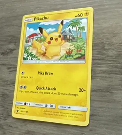2017 Pokemon Pikachu 30/111 Sm-Crimson Invasion Regular Non Holo - Image 2