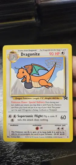 Dragonite Pokemon Movie Black Star Promo #5 WOTC 1999-2000 - Image 1