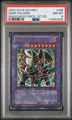 Dark Paladin MFC-105 1st Edition Ultra Rare PSA 8 Yugioh - Image 1