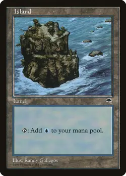 Island (A) Tempest NM Basic Land MAGIC THE GATHERING MTG CARD ABUGames - Image 1
