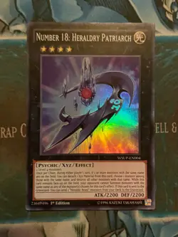 Yugioh Number 18: Heraldry Patriarch WSUP-EN004 Super Rare 1st Ed NM - Image 1