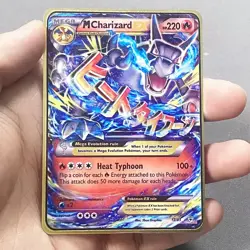 Pokemon TCG Mega Charizard EX 12/83 - Gold Metal Card Carta In Metallo Fanmade - Image 1