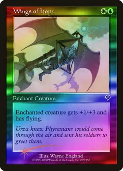 Wings of Hope FOIL Invasion PLD White Blue Common MAGIC MTG CARD ABUGames - Image 1