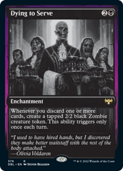 Dying to Serve (Silver Screen) FOIL Innistrad: Double Feature - Crimson Vow NM - Image 1