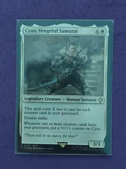 Cyan, Vengeful Samurai (Surge Foil) #16 (NM) Final Fantasy FIC Magic MTG - Image 1