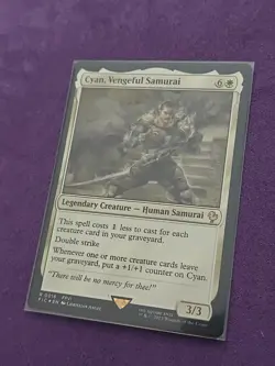 Cyan, Vengeful Samurai (Surge Foil) #16 (NM) Final Fantasy FIC Magic MTG - Image 2