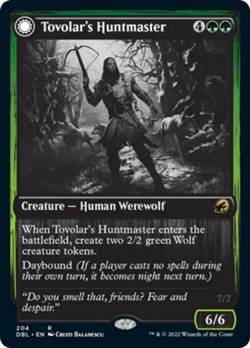 Tovolars Huntmaster Silver Screen FOIL Innistrad Midnight Hunt NM - Image 1