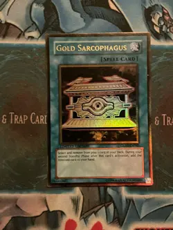 Gold Sarcophagus GLD2-EN040 Gold Series 2009 Limited Edition LP yugioh - Image 1